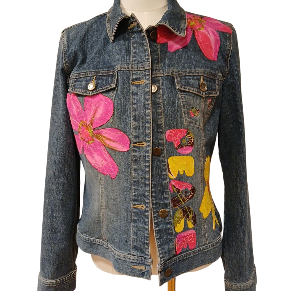 Upcycled Denim Jacket Boho Style Reworked